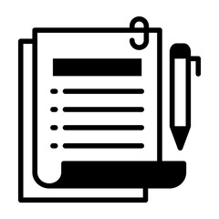 Summary Icon Mixed Style Vector Illustration