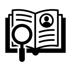 Case Study Icon Mixed Style Vector Illustration