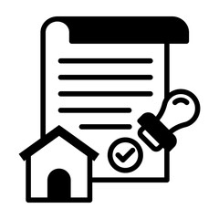 Permit Icon Mixed Style Vector Illustration