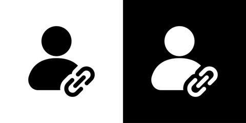 ユーザーとリンク・接続のアイコン（ベクター）