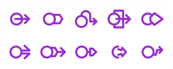 PURPLE LINE CIRCLE BULLET POINT