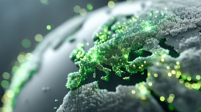 A global content delivery network visualized in a zoomed-out perspective for technology insights.