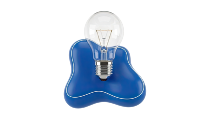Lightbulb on a Blue Blob