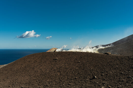 Volcanic Slope with Fumaroles