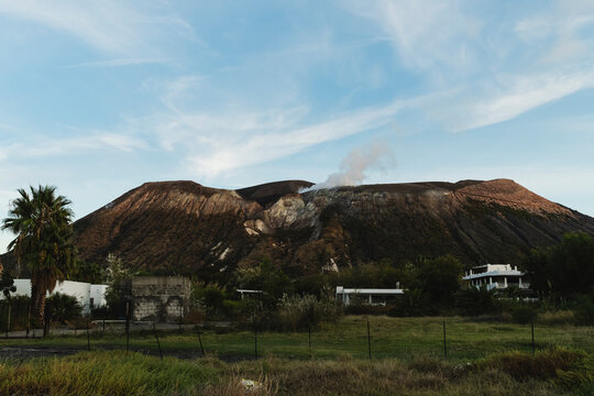 Volcano With Rising Steam