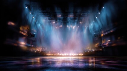Empty stage spotlight scene