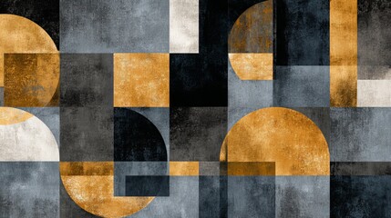 Abstract geometric retro wall tile pattern, modern ceramic kitchen or bathroom wallpaper, cement texture surface, seamless decorative background