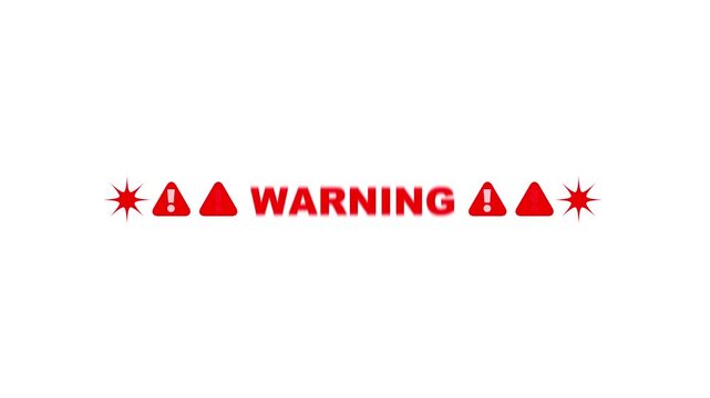 Warning Sign with Red Triangles and Exclamation Marks on White Background danger alert caution