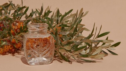 Modern Hanukkah Menorah Glass Jar Joyful Winter Holiday Decor for Authentic Seasonal Marketing and Festive Promotions