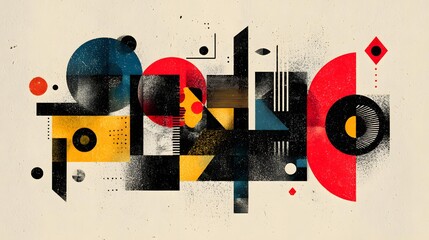 bold typographic abstract composition, distorted letterforms, experimental graphic design