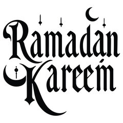 ramadan kareem elegant text on white background