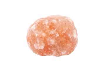 Himalayan Pink Salt Rock, Isolated on White Background