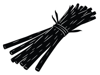 sugarcane bundle vector on white background