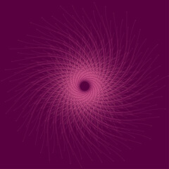 Abstract Pink Spiral Lines on Dark Purple Background