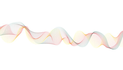 Abstract Colorful Wave Line Background