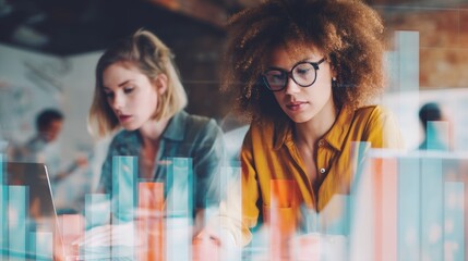 Women business colleagues working