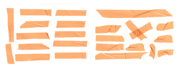 masking tape isolated with clipping path on a white background.