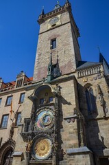Czech Republic, Prague September 7, 2025, Old Town Hall in Prague with the astronomical clock tower