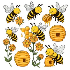 蜜蜂たちの楽園: 手描きイラスト集