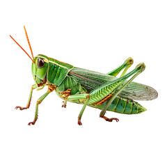Fototapeta premium green grasshopper on transparent