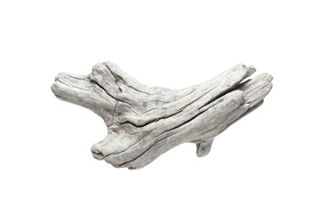 Driftwood Piece on White Background - Minimalist Style