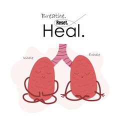 breathe reset heal lungs character meditation for wellness and mindfulness