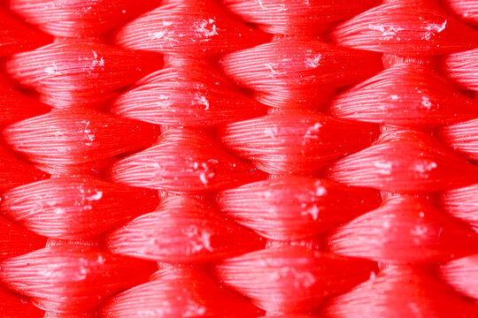 Close-up Texture Red nylon Surface Raised Patterns texture