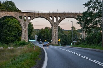 Poland, Lewin Kłodzki September 7, 2025, charming and impressive bridge in Lewin Kłodzki