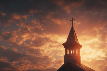 Church Steeple Silhouette