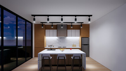 Modern Minimalist Kitchen Interior