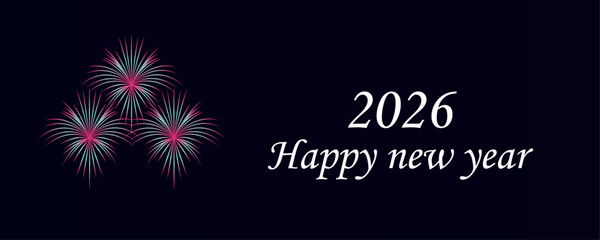 Happy new year 2026 banner design . 