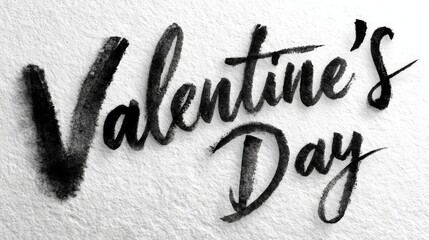 handwritten text "Valentine's Day" on white paper
