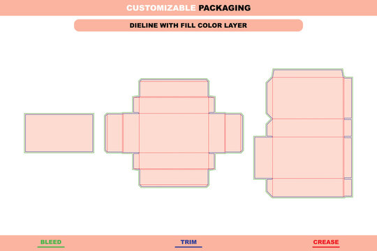 Perfume rigid box dieline with sleeve drawer sliding structure developed for premium packaging accuracy elegant presentation and professional folding layout design