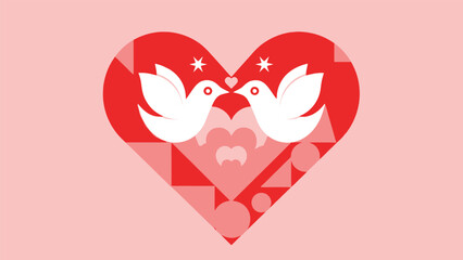 An assortment of overlapping red white and pink hearts on a pink background