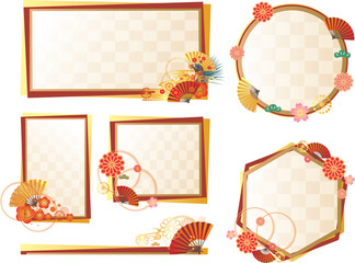 和風正月フレーム枠セット