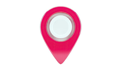3D Pink Map Pin Icon