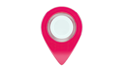3D Pink Map Pin Icon