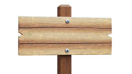 Blank Wooden Signpost with Three Horizontal Boards