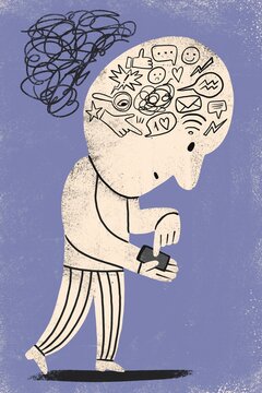 Social Media Overload Concept