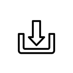 Close-up of a Downloads Icon Showing Data Transfer and Digital Download Concept