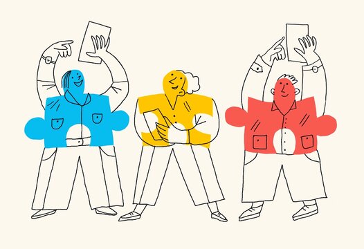 Multicolored Business team 