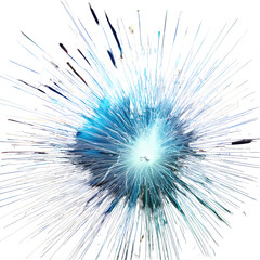 Obraz premium Abstract burst of cyan energy emanating from center