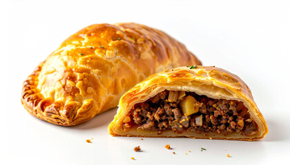 Cornish Pasty on White Background