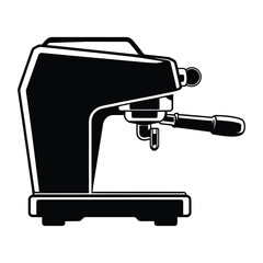Espresso Machine portafilter Vector, Silhouette, Illustration