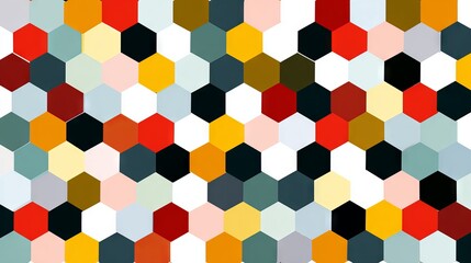 Seamless hexagon geometric pattern, repeating honeycomb texture background with clean minimal design and copy space
