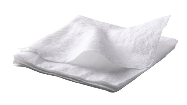 White wet wipe stack, cleaning and hygiene concept, soft disposable tissue for personal care with transparent background