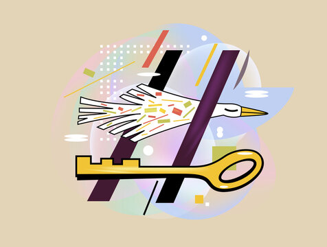 Hashtag symbol with key &mdash; access, login, permissions concept