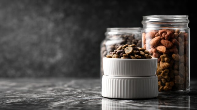 Pet food bowls variety