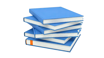 Stack of Blue Hardcover Books