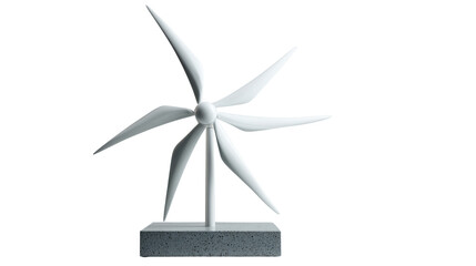 Wind turbine model symbolizing renewable energy and environmental awareness, providing sustainable electricity for a cleaner future